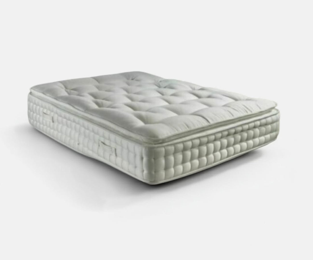 Luxury tufted pillow top mattress with deep pocket springs for back pain support and better sleep quality