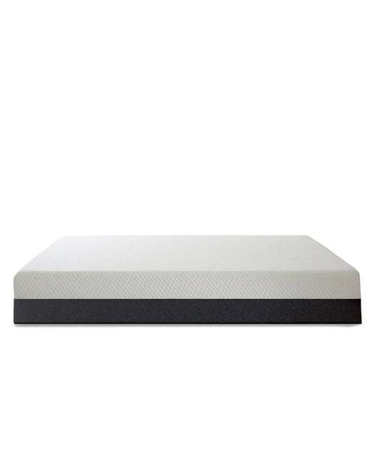 White and grey memory foam mattress for side sleepers UK with breathable cover and foam base